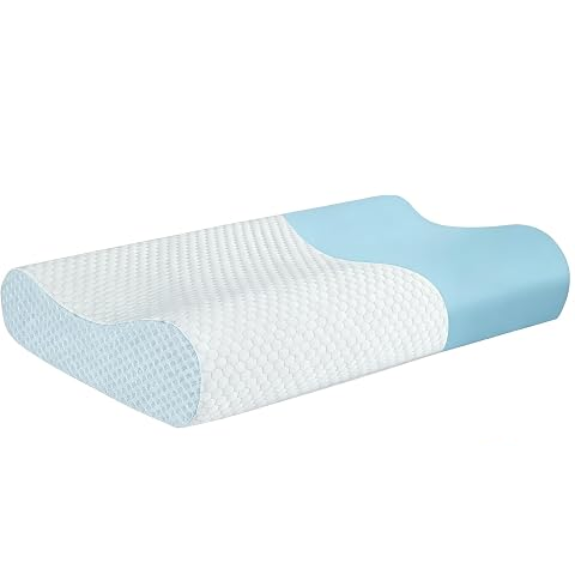 Releep Gel Memory Foam Pillow, Wave Contour Neck Support Pillow, Cooling Cervical Neck Pillow with Airflow